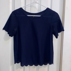 Indigo / Dark Blue T-shirt Blouse